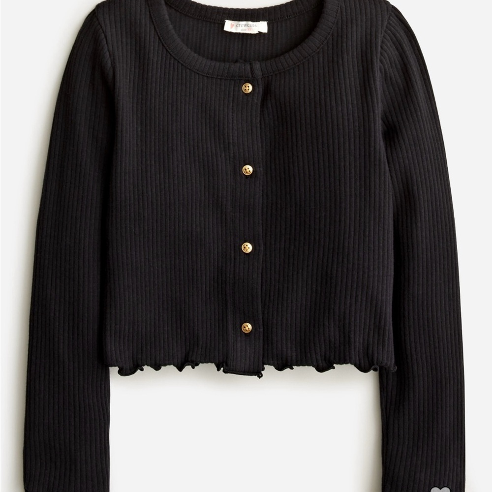 Crewcuts Black Cardigan with Gold Buttons